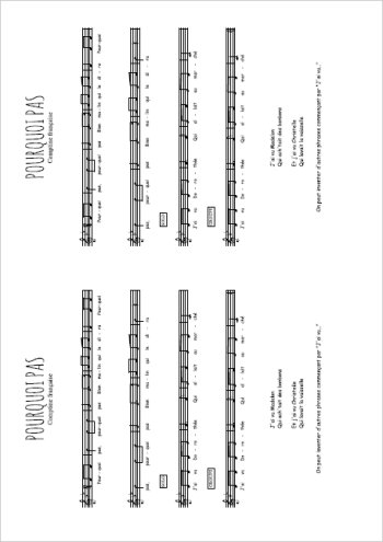 Pourquoi pas Partition gratuite